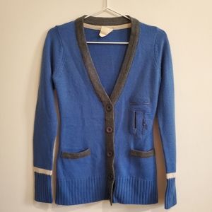 TOMMY GIRL XS varsity preppy cardigan